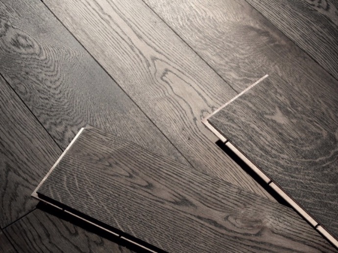 Dřevěná podlaha pro vintage a retro styl interiéru Nero